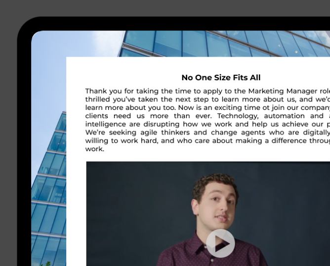 professional hiring engage top applicants tablet