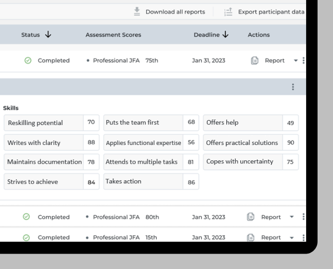 professional hiring reporting tablet v2